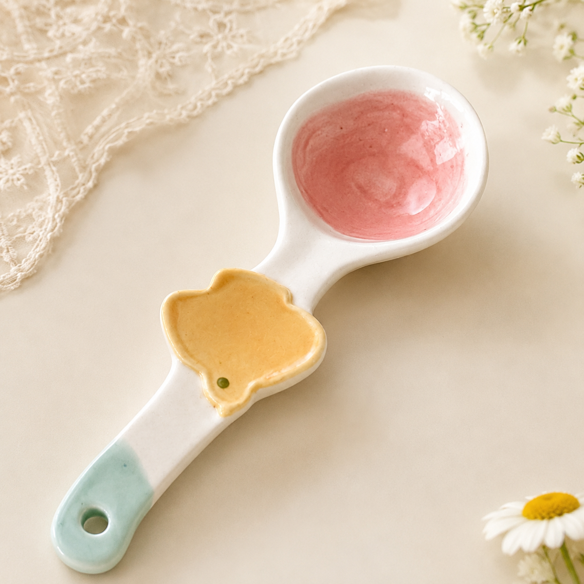 French Garden Ceramic Spoon