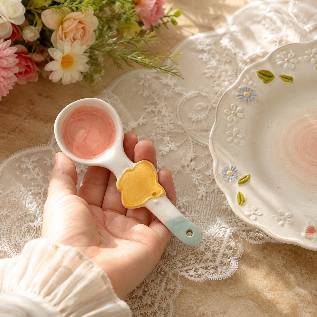 French Garden Ceramic Spoon