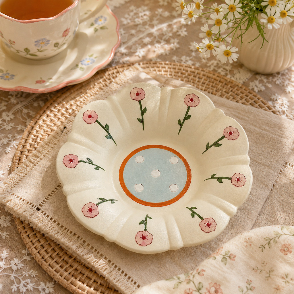 Morning Bloom Ceramic Plate