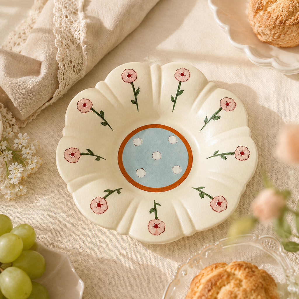 Morning Bloom Ceramic Plate