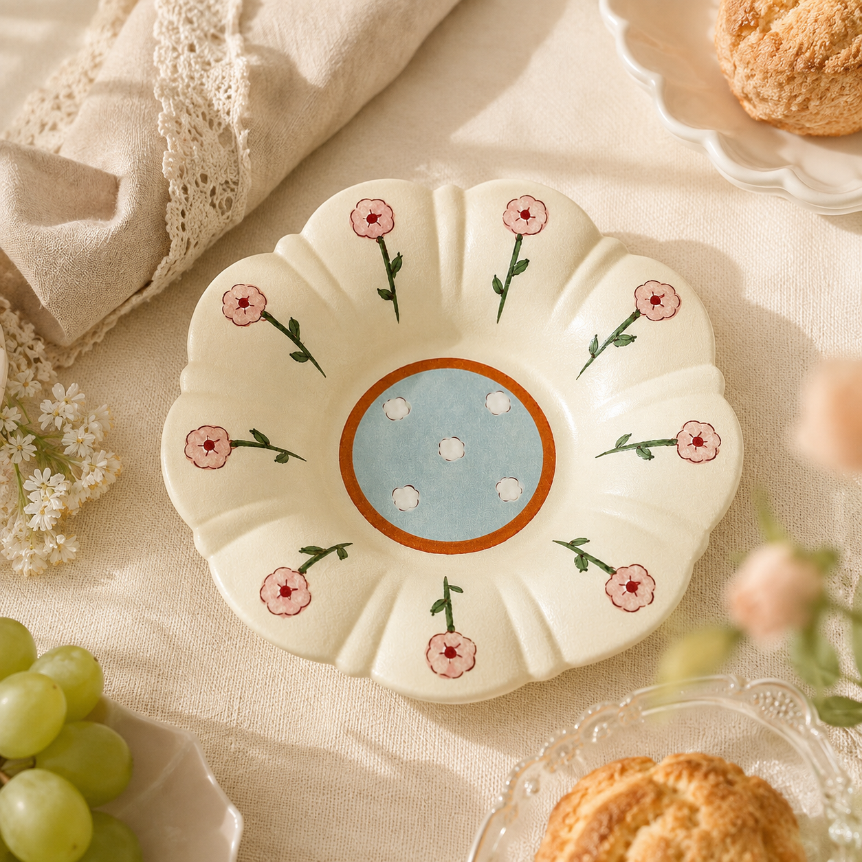 Morning Bloom Ceramic Plate