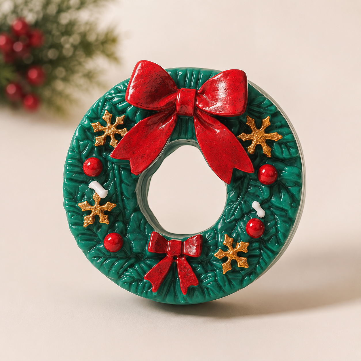 Holiday Wreath Candle