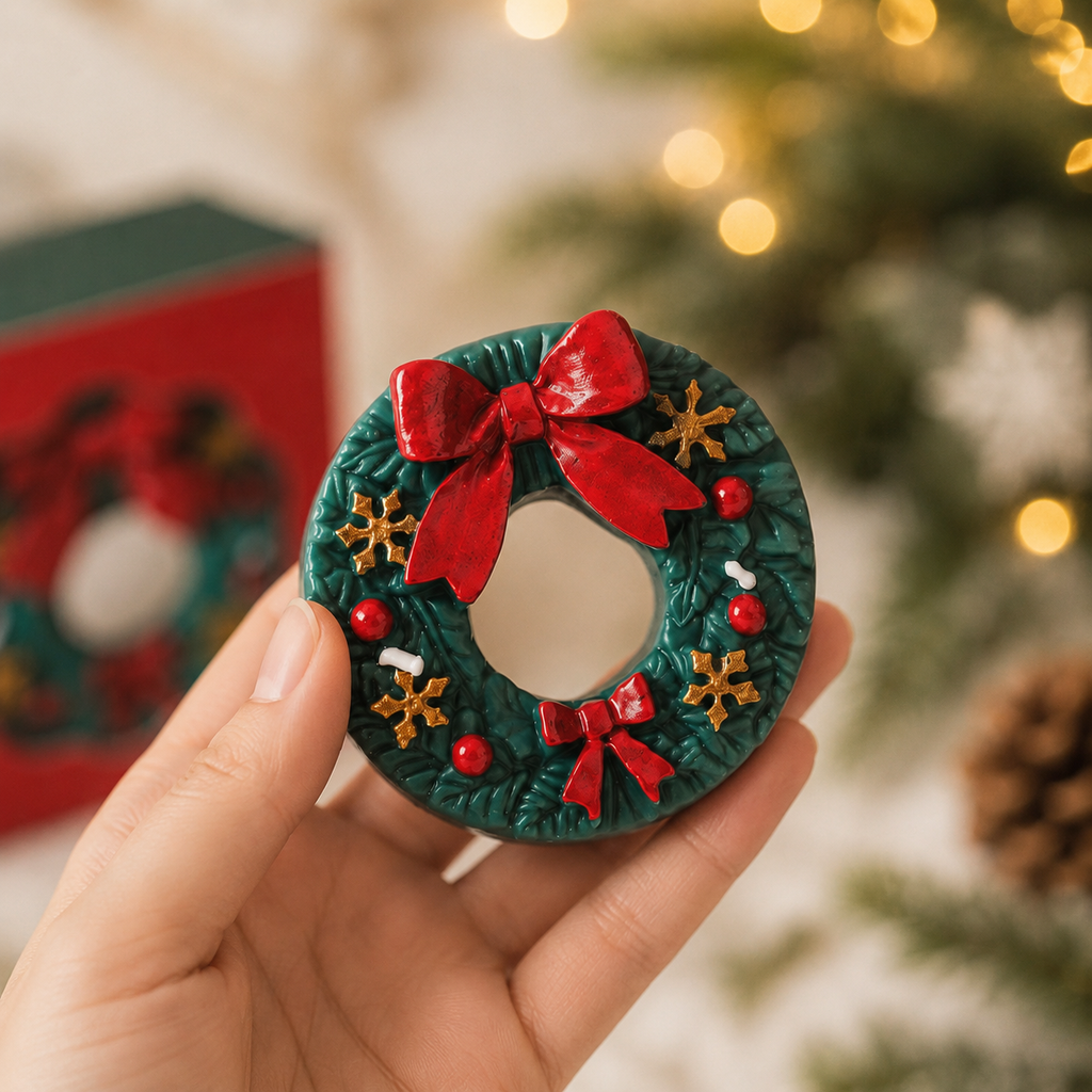 Holiday Wreath Candle