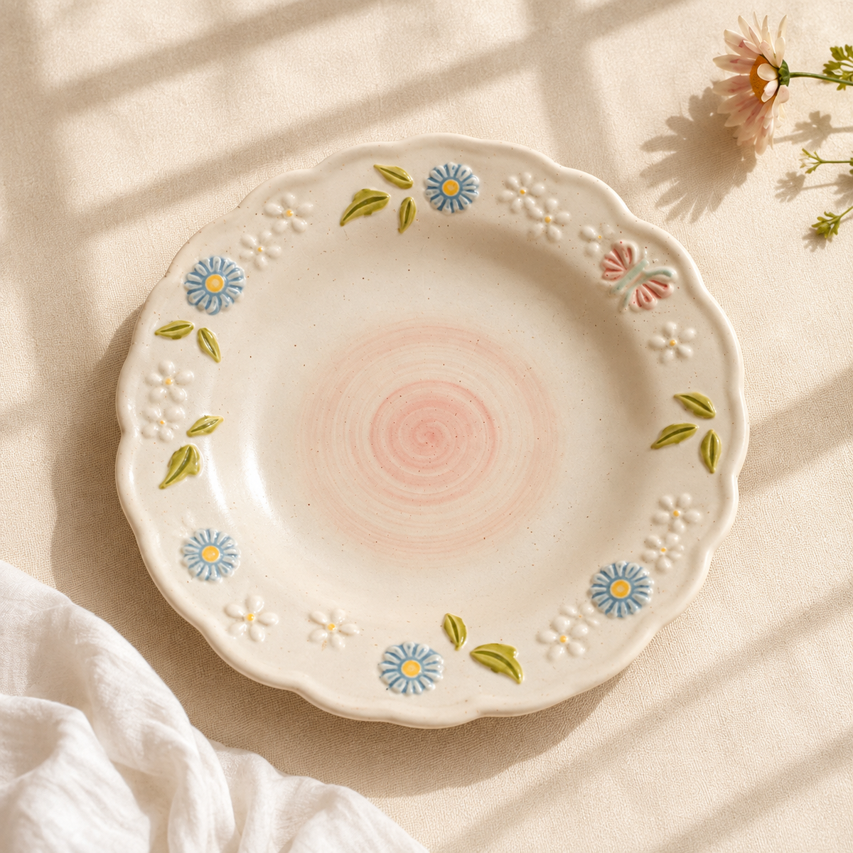 French Garden Ceramic Plate