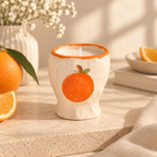 Hand-Painted Orchard Ceramic Candle