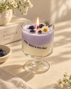 Blueberry Bloom Goblet Candle